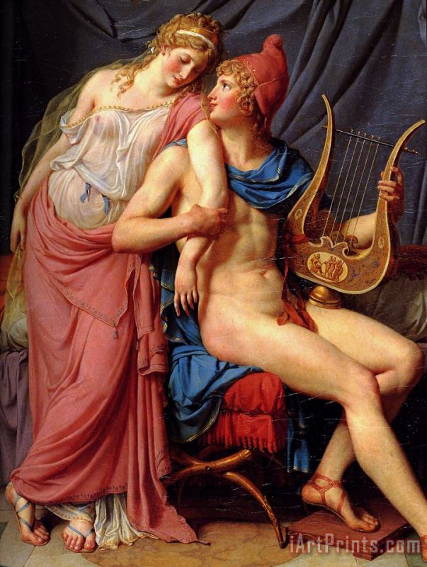 The Courtship of Paris And Helen [detail 1] painting - Jacques Louis David The Courtship of Paris And Helen [detail 1] Art Print